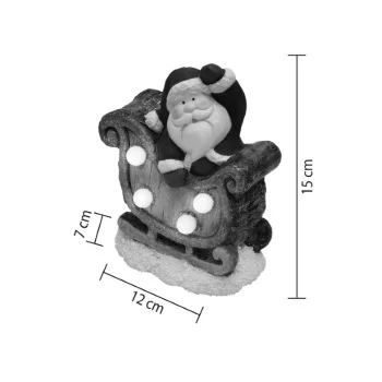 Novogodišnja svetleća keramička dekoracija deda mraz KDC15/S-1 Novogodišnja svetleća keramička dekoracija deda mraz KDC15/S-1